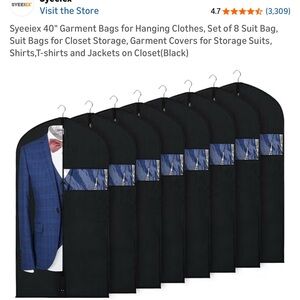 Amazon Black Garment Bags Set for Groomsmen